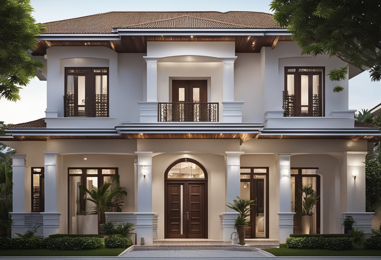 A villa stands tall with multiple floors and a grand entrance, while a bungalow sits low with a single level and a sprawling layout