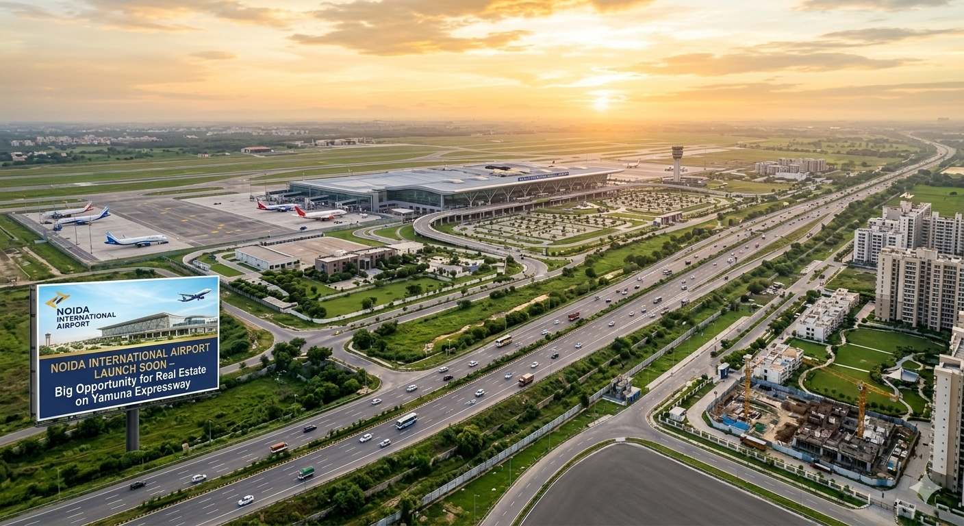 You are currently viewing Noida International Airport Launch Soon – Big Opportunity for Real Estate on Yamuna Expressway