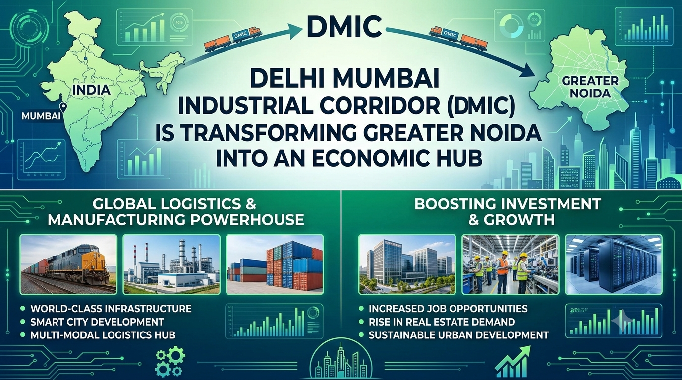 You are currently viewing Delhi Mumbai Industrial Corridor (DMIC) is Transforming Greater Noida into an Economic Hub
