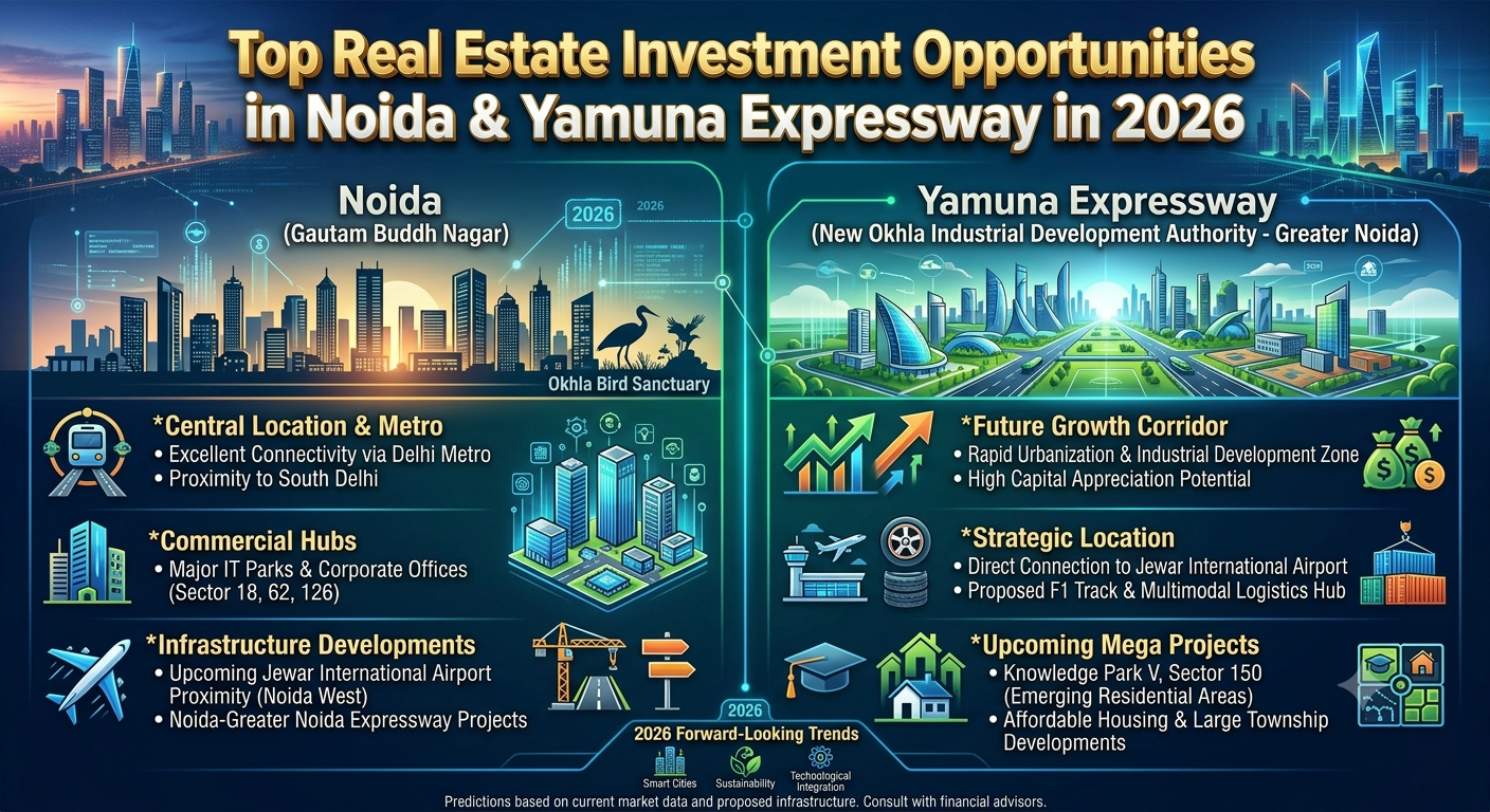 You are currently viewing Top Real Estate Investment Opportunities in Noida & Yamuna Expressway in 2026